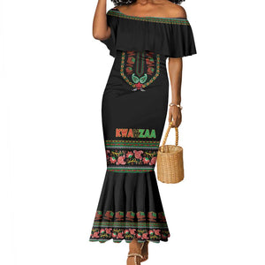 Personalized Afro-American Kwanzaa Mermaid Dress Dashiki Mix Paisley Pattern