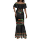 Personalized Afro-American Kwanzaa Mermaid Dress Dashiki Mix Paisley Pattern