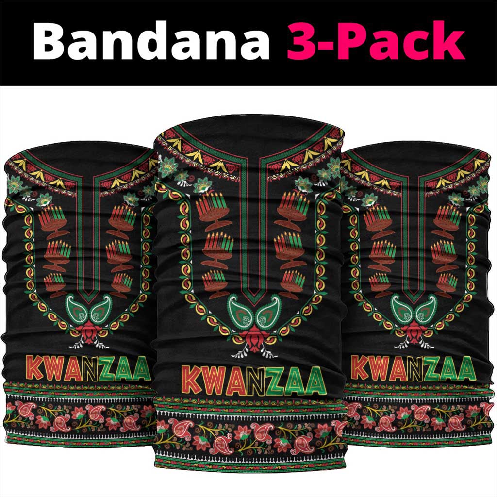 Personalized Afro-American Kwanzaa Neck Gaiter Dashiki Mix Paisley Pattern LT14