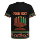 Personalized Afro-American Kwanzaa Rugby Jersey Dashiki Mix Paisley Pattern