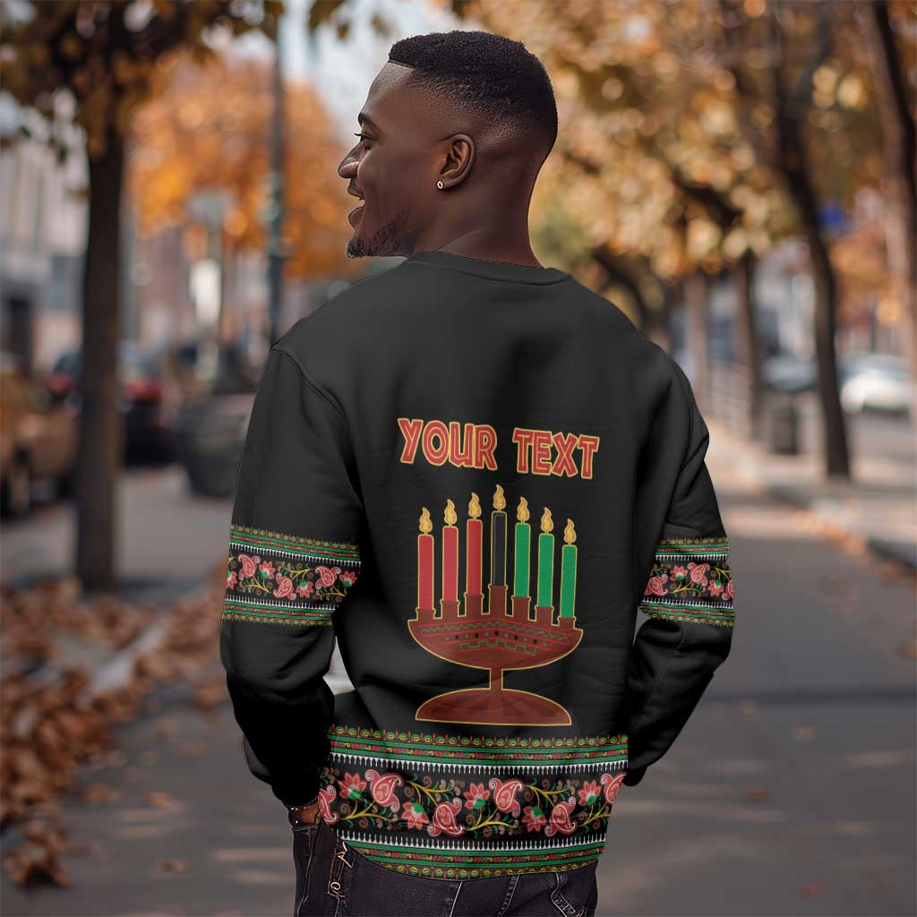 Personalized Afro-American Kwanzaa Sweatshirt Dashiki Mix Paisley Pattern