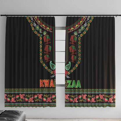 Afro-American Kwanzaa Window Curtain Dashiki Mix Paisley Pattern