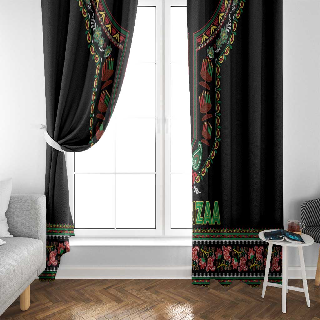 Afro-American Kwanzaa Window Curtain Dashiki Mix Paisley Pattern