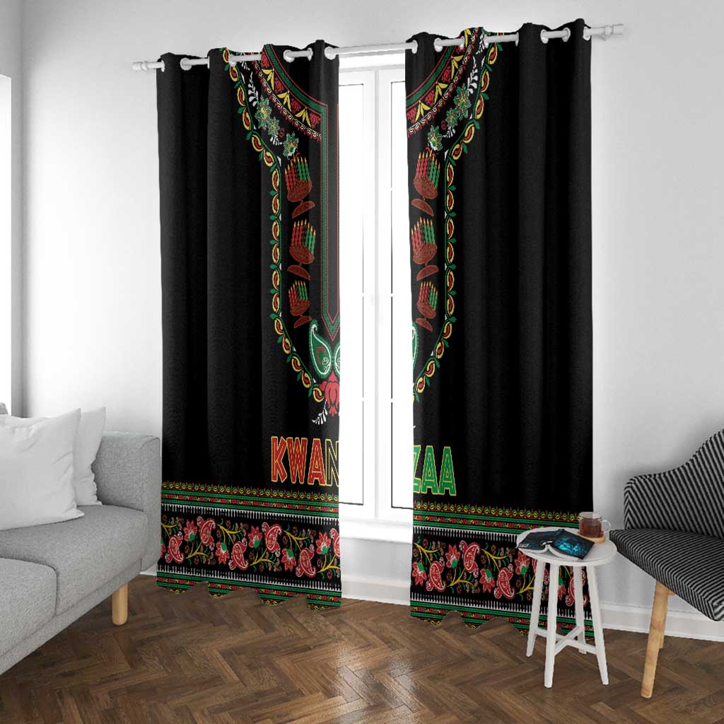 Afro-American Kwanzaa Window Curtain Dashiki Mix Paisley Pattern
