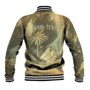 Personalized Afro Haiti Le Saut Baseball Jacket Ayiti Waterfall Vintage Grunge Style - African Pride