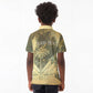 Personalized Afro Haiti Le Saut Kid Polo Shirt Ayiti Waterfall Vintage Grunge Style - African Pride