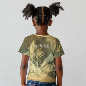 Personalized Afro Haiti Le Saut Kid T shirt Ayiti Waterfall Vintage Grunge Style - African Pride