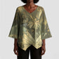 Personalized Afro Haiti Le Saut Kimono Sleeve Blouse Ayiti Waterfall Vintage Grunge Style - African Pride