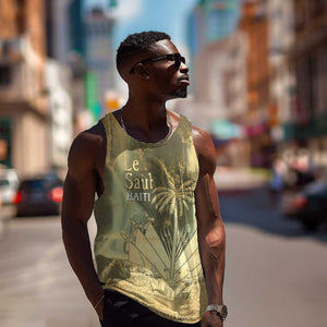 Personalized Afro Haiti Le Saut Men Tank Top Ayiti Waterfall Vintage Grunge Style - African Pride
