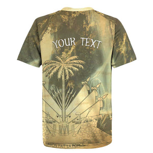 Personalized Afro Haiti Le Saut Rugby Jersey Ayiti Waterfall Vintage Grunge Style - African Pride