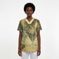 Personalized Afro Haiti Le Saut Scrub Top Ayiti Waterfall Vintage Grunge Style - African Pride