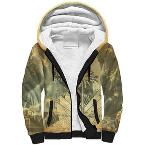 Personalized Afro Haiti Le Saut Sherpa Hoodie Ayiti Waterfall Vintage Grunge Style - African Pride