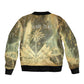 Personalized Afro Haiti Le Saut Sleeve Zip Bomber Jacket Ayiti Waterfall Vintage Grunge Style - African Pride