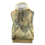 Personalized Afro Haiti Le Saut Sleeveless Hoodie Ayiti Waterfall Vintage Grunge Style - African Pride