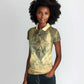 Personalized Afro Haiti Le Saut Women Polo Shirt Ayiti Waterfall Vintage Grunge Style - African Pride