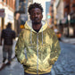 Personalized Afro Haiti Le Saut Zip Hoodie Ayiti Waterfall Vintage Grunge Style - African Pride
