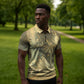 Personalized Afro Haiti Le Saut Zipper Polo Shirt Ayiti Waterfall Vintage Grunge Style - African Pride