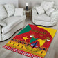 Personalised Cameroon National Day Area Rug Cameroun Coat Of Arms With Atoghu Pattern