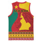 Personalised Cameroon National Day Basketball Jersey Cameroun Coat Of Arms With Atoghu Pattern - African Pride