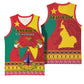 Personalised Cameroon National Day Basketball Jersey Cameroun Coat Of Arms With Atoghu Pattern - African Pride