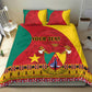 Personalised Cameroon National Day Bedding Set Cameroun Coat Of Arms With Atoghu Pattern