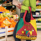 Personalised Cameroon National Day Grocery Bag Cameroun Coat Of Arms With Atoghu Pattern
