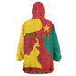 Personalised Cameroon National Day KId Wearable Blanket Hoodie Cameroun Coat Of Arms With Atoghu Pattern