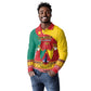 Personalised Cameroon National Day Long Sleeve Polo Shirt Cameroun Coat Of Arms With Atoghu Pattern