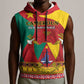 Personalised Cameroon National Day Sleeveless Hoodie Cameroun Coat Of Arms With Atoghu Pattern - African Pride