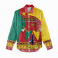 Personalised Cameroon National Day Women Casual Shirt Cameroun Coat Of Arms With Atoghu Pattern LT14