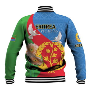 Eritrea Independence Day Baseball Jacket Eritrean Olive Branches 33rd Anniversary LT14