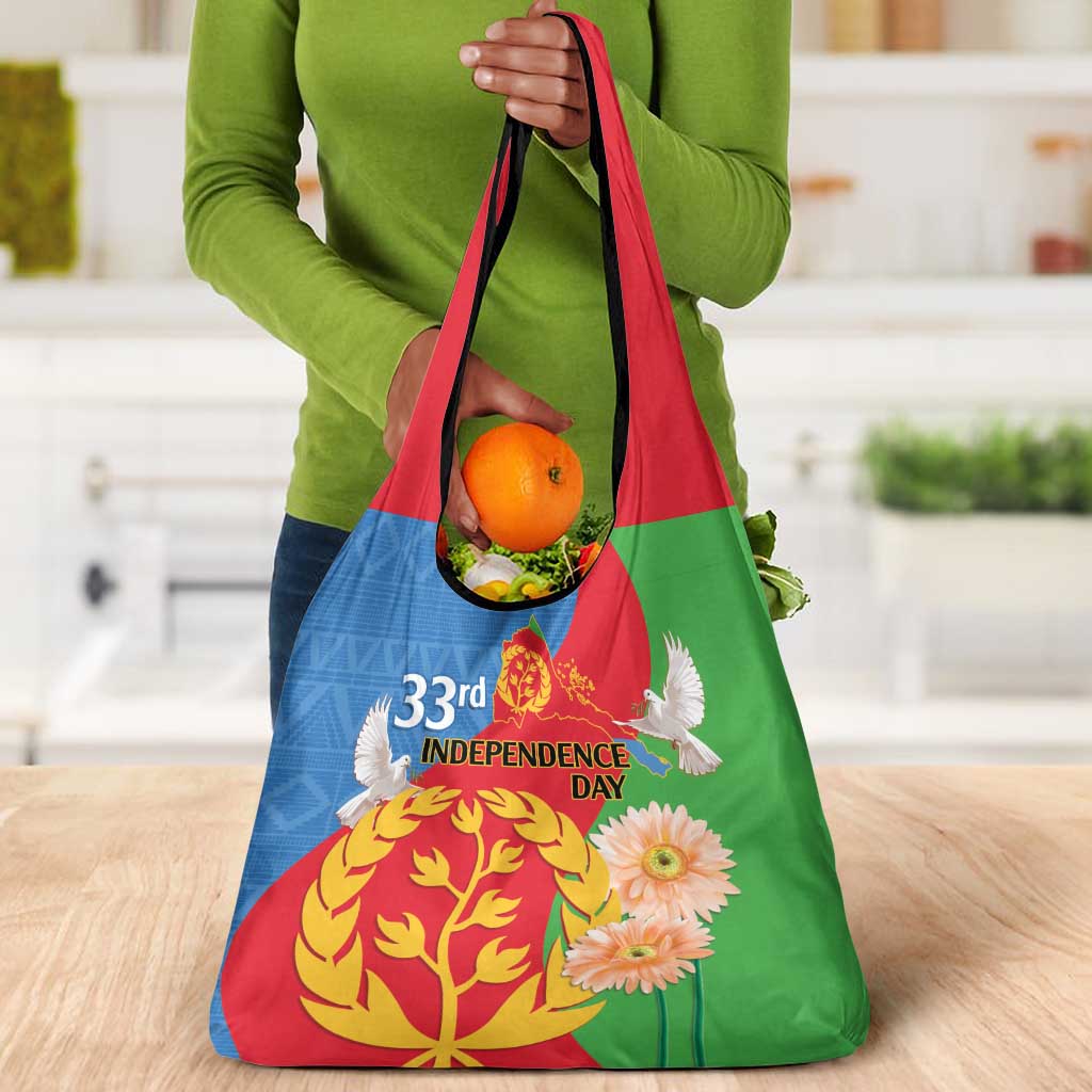Eritrea Independence Day Grocery Bag Eritrean Olive Branches 33rd Anniversary