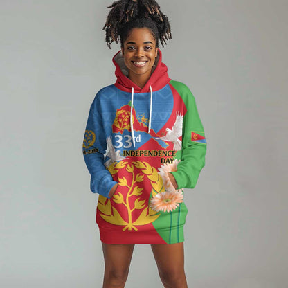 Eritrea Independence Day Hoodie Dress Eritrean Olive Branches 33rd Anniversary