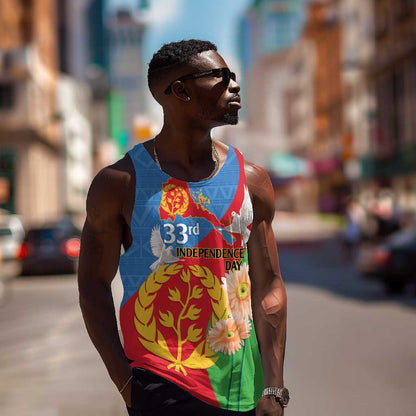 Eritrea Independence Day Men Tank Top Eritrean Olive Branches 33rd Anniversary