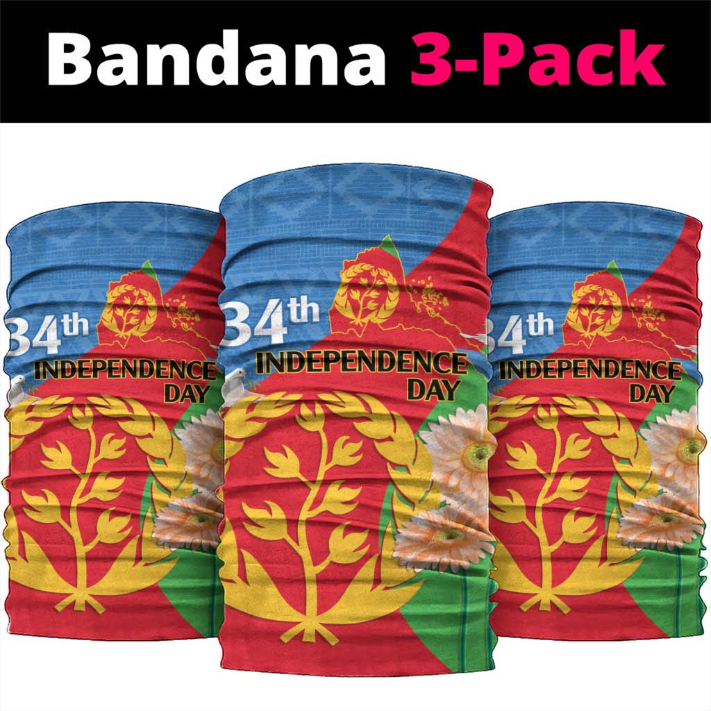Eritrea Independence Day Neck Gaiter Eritrean Olive Branches 33rd Anniversary - African Pride