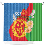 Eritrea Independence Day Shower Curtain Eritrean Olive Branches 33rd Anniversary