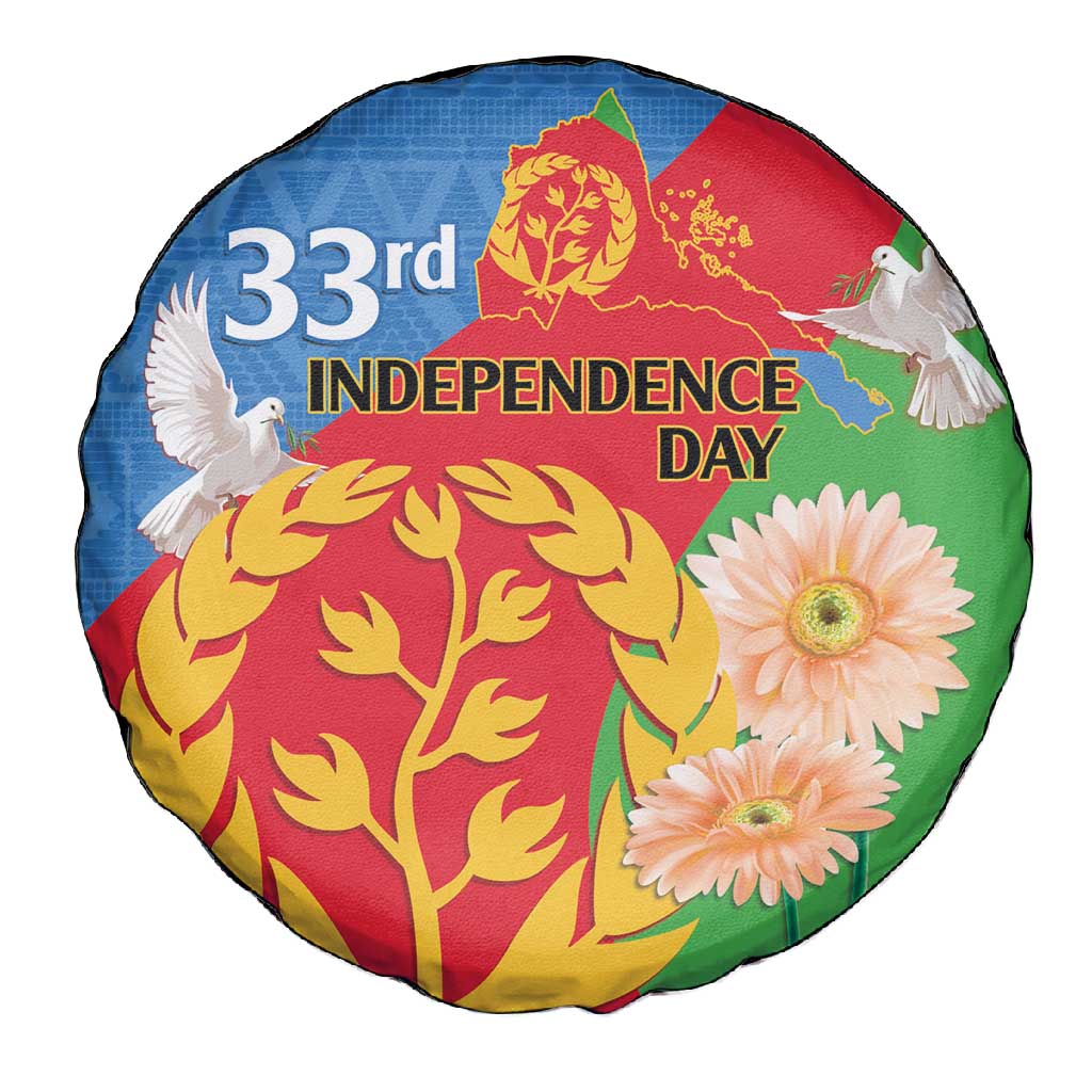 Eritrea Independence Day Spare Tire Cover Eritrean Olive Branches 33rd Anniversary