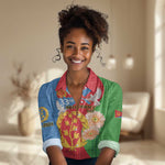 Eritrea Independence Day Women Casual Shirt Eritrean Olive Branches 33rd Anniversary LT14