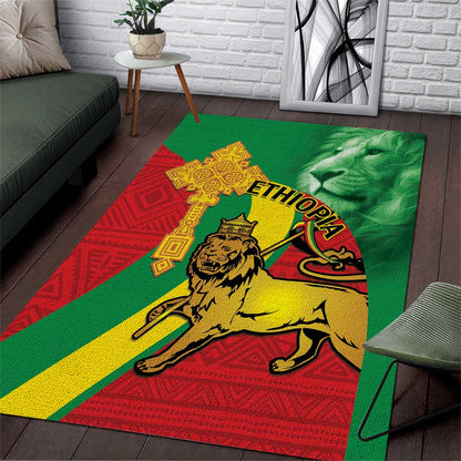 Ethiopia National Day Area Rug Ethiopia Lion of Judah African Pattern