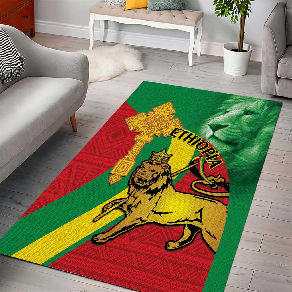Ethiopia National Day Area Rug Ethiopia Lion of Judah African Pattern