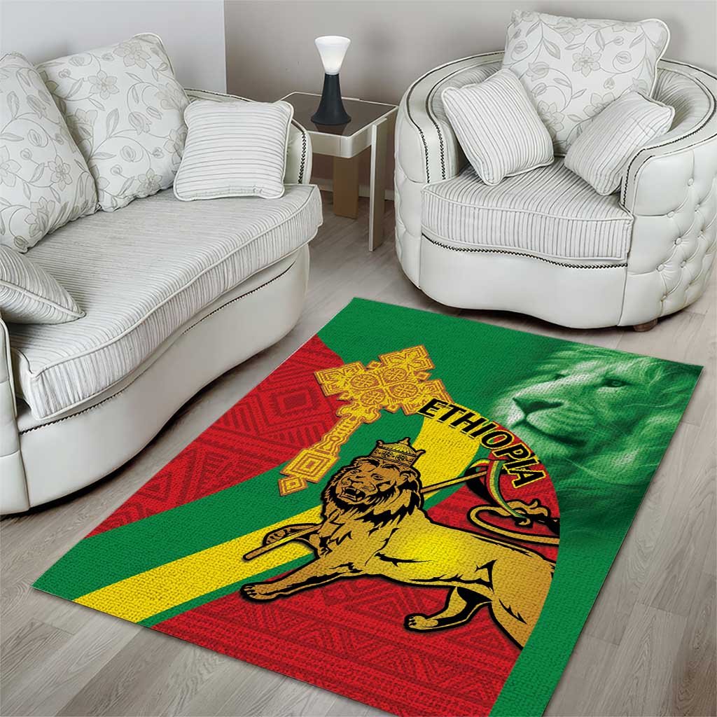 Ethiopia National Day Area Rug Ethiopia Lion of Judah African Pattern