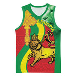 Ethiopia National Day Basketball Jersey Ethiopia Lion of Judah African Pattern - African Pride