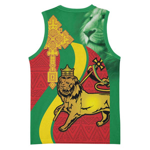 Ethiopia National Day Basketball Jersey Ethiopia Lion of Judah African Pattern - African Pride