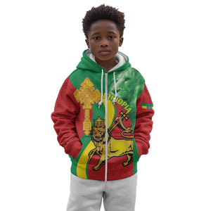 Ethiopia National Day Kid Hoodie Ethiopia Lion of Judah African Pattern