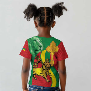 Ethiopia National Day Kid T shirt Ethiopia Lion of Judah African Pattern
