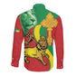 Ethiopia National Day Long Sleeve Button Shirt Ethiopia Lion of Judah African Pattern