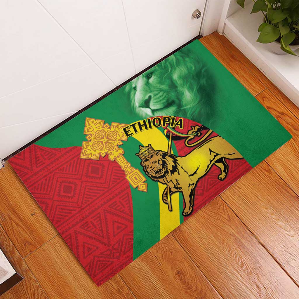 Ethiopia National Day Rubber Doormat Ethiopia Lion of Judah African Pattern