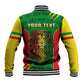 Personalised Ethiopia Baseball Jacket Men's Dreadlock Rasta Lion Headphones LT14