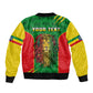 Personalised Ethiopia Bomber Jacket Men's Dreadlock Rasta Lion Headphones