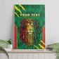 Personalised Ethiopia Canvas Wall Art Men's Dreadlock Rasta Lion Headphones